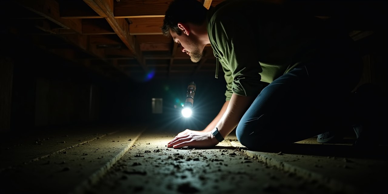 Split view showing carpenter ant gallery with smooth clean walls on left versus termite-damaged wood with mud-packed channels on right