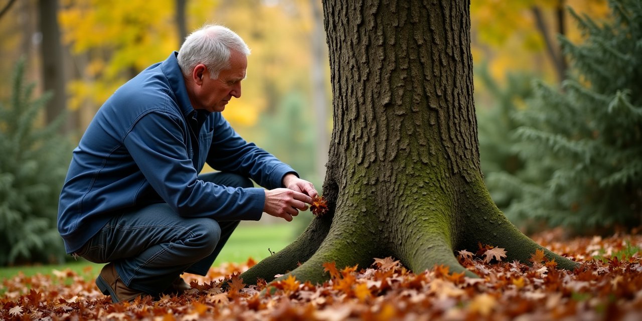 Spotted lanternfly egg masses scraped from tree bark into a plastic bag with rubbing alcohol — proper disposal method