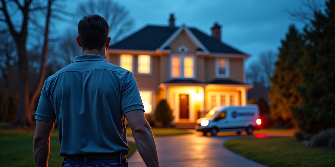 Emergency pest control technician arriving at Westchester County home for same-day response to urgent pest infestation