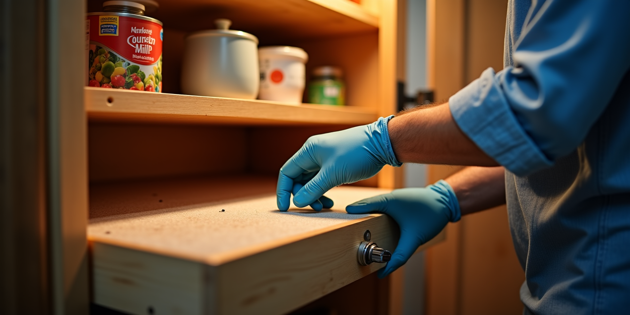 Signs of a German cockroach infestation in a Westchester County kitchen
